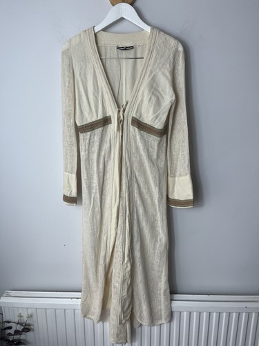Vintage boho beige semi sheer - vintage,