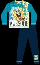 Boy's SPONGEBOB SQUAREPANTS Pyjamas / Long-Sleeved PJs - Sizes 4-10 Years
