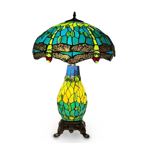 Tiffany style cluster - 16", lamp