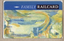 APTIS card unissued - Family Railcard blue pictorial - Norprint Jan 1990- unused