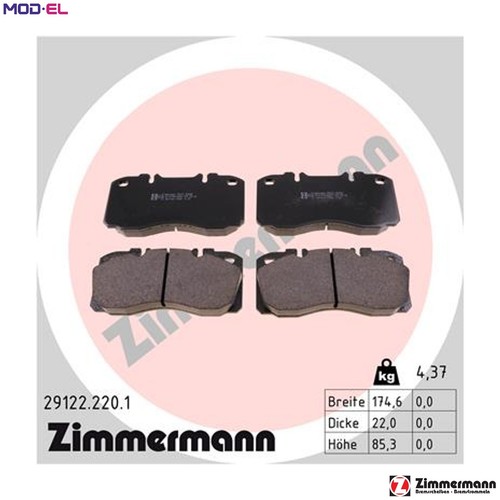 Brake pad set disc - brake,