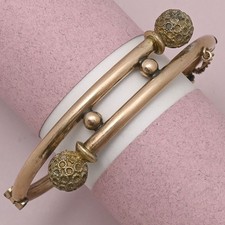 Antique Victorian Etruscan Revival Rose Gold Filled Bypass Bracelet