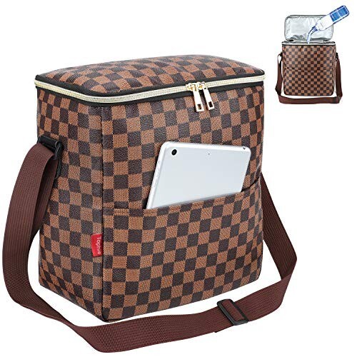 Lunch bags checked pattern - lunch,