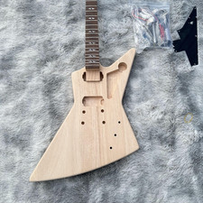 DIY unfinish full kits Explorer electric guitar  mahogany body