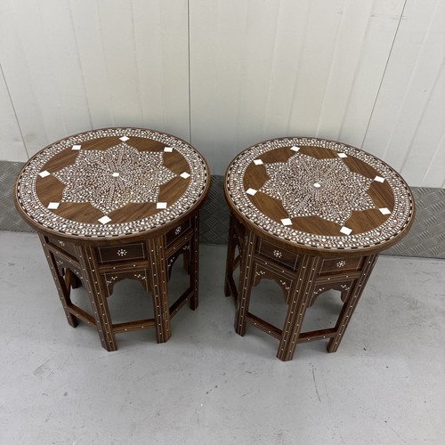 Pair indian inlaid - of,