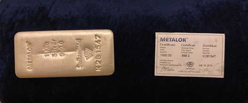 1kg silver bullion bar 999 - bullion,