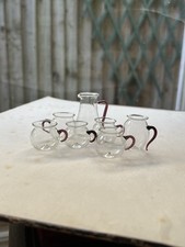 Lovely Antique Dolls’ House Accessories Hand Blown Glass Decanter Cups Jug