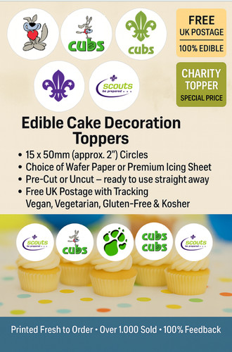 Cubs scouts cupcake - cubs, toppers