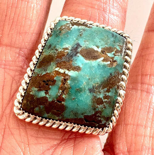 Modern turquoise navajo ring - modern,