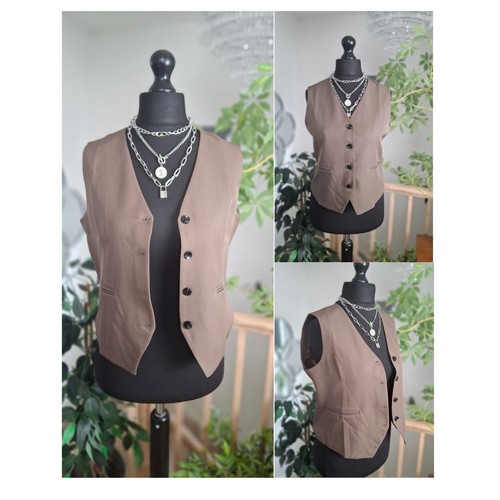Brown ladies waistcoat - ladies,