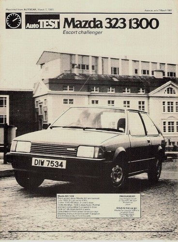 Mazda 323 1300 road - 323, test