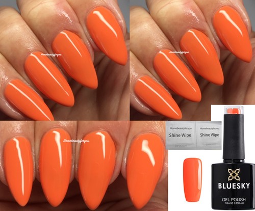 Bluesky gel nail polish - polish, orange