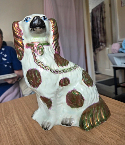 Antique staffordshire spaniel - staffordshire,