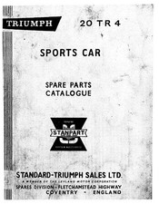TRIUMPH TR4 PARTS MANUAL