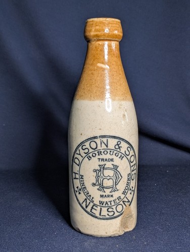 Stoneware ginger beer bottle - stoneware,