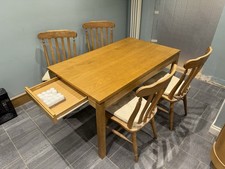 Oak Dining Room Table with 4