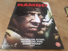 RAMBO  ...  SYLVESTER STALLONE ORIGINAL 2007 MOVIE POSTER MINT 18 YEARS old