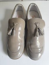 ANDANINES DESIGNER UK 1 EU 33 BOYS KIDS PENNY LOAFERS TAUPE SMART LEATHER SHOES