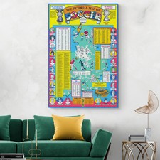 1971 Pictorial Map of Soccer