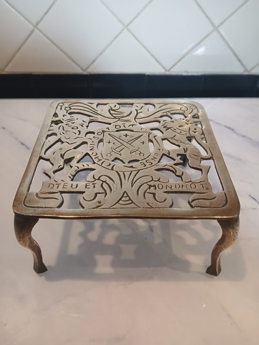 Antique victorian brass - brass, trivet