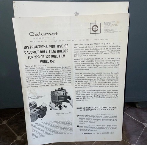 Vintage calumet 4x5 large - calumet,
