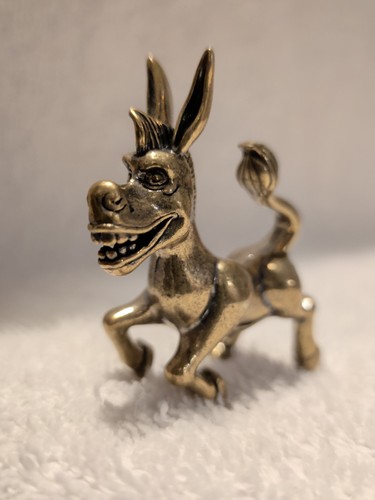 Solid brass donkey figurine - solid,