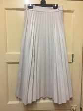Womens Pale Beige Pu Leather  Look Long Skirt Size 8 By Primark Offers Welcome