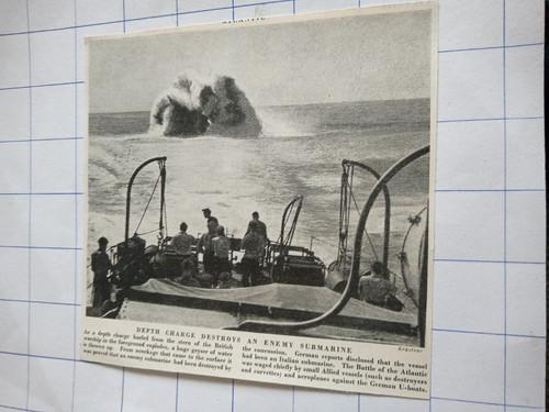 Depth charge destroys - destroys, and