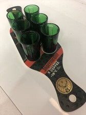 Jagermeister Shot Glasses (6) and Holder Carrier set