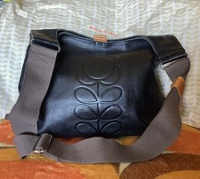 Orla Kiely Black Leather