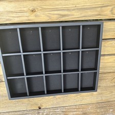 Wooden trinket Display Shelve 15 Compartments Wall Hanging Storage Unit