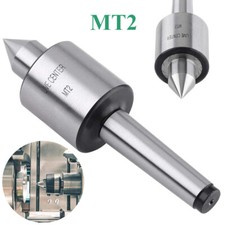 MT2 Taper Live Center Triple Bearing Lathe Center Turning Revolving Tools Silver
