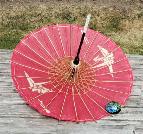 Vintage japanese red - and, cream