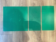 3 x Lego Baseplates Green - 32 x 32 and 16 x 32 - Thin Depth