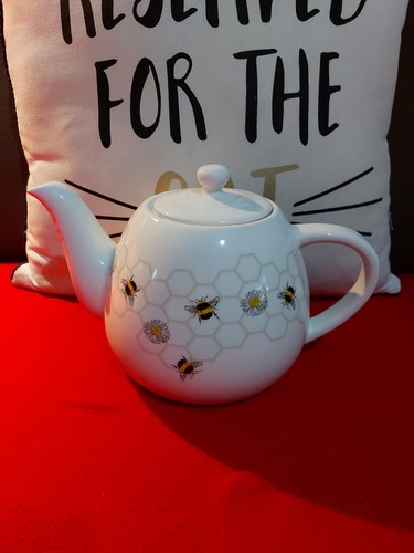 Honey bee teapot ceramic - honey,