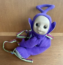 Vintage Teletubbies Tinky Winky Back Pack Bag 1996 Golden Bear Soft Toy VGC