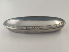 Dower & Hall London Pewter Trinket Dish Good Wishes Oval Decorative Tray