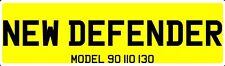 NEW DEFENDER LAND ROVER NUMBER PLATE REAR/PAIR 21X6 90 110 TRACKED DELIVERY