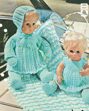 BABY / reborn doll  KNITTING pattern dress matinee pants bonnet blanket 4ply