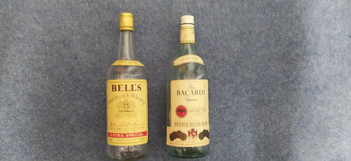 Vintage spirit bottles