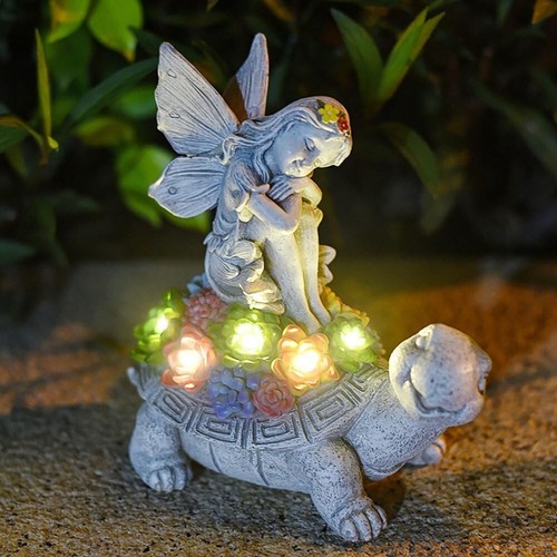 Solar fairy tortoise ornament - tortoise,