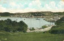 Postcard 1906 Vintage Oban Harbor Boats Scotland