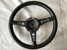 MOTO-LITA 14.5 INCH LEATHER RIM STEEING WHEEL WITH MOTA-LITA BOSS