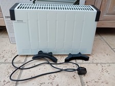 B&Q 2000W White Convector Heater Black Trim