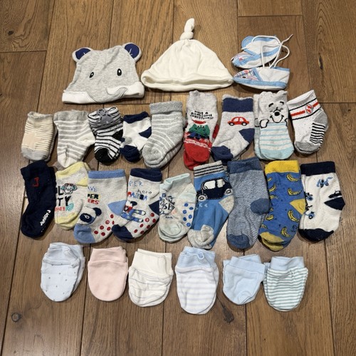 Baby boy socks hats - socks, mittens