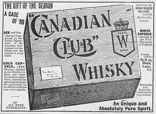 Canadian club whisky case of - canadian,