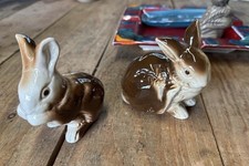 Pair Poole Pottery Rabbit