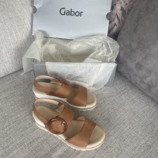 NEW Gabor Ladies Black Leather Shoes, Size 3 1/2 Designer 