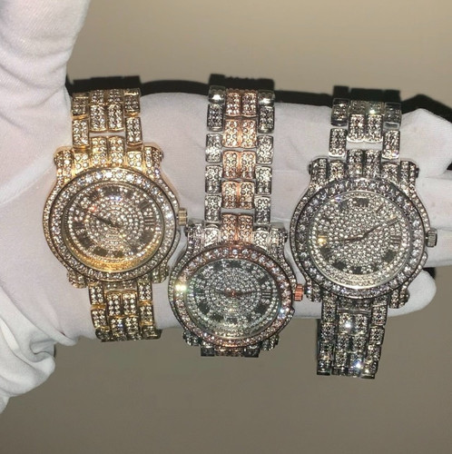 Unisex gold white - gold/white, cz