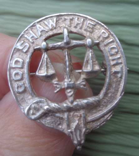 Silver clan crawford brooch - silver,
